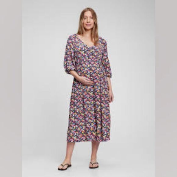 BNWT Gap maternity midi dress - Picture 1 of 6